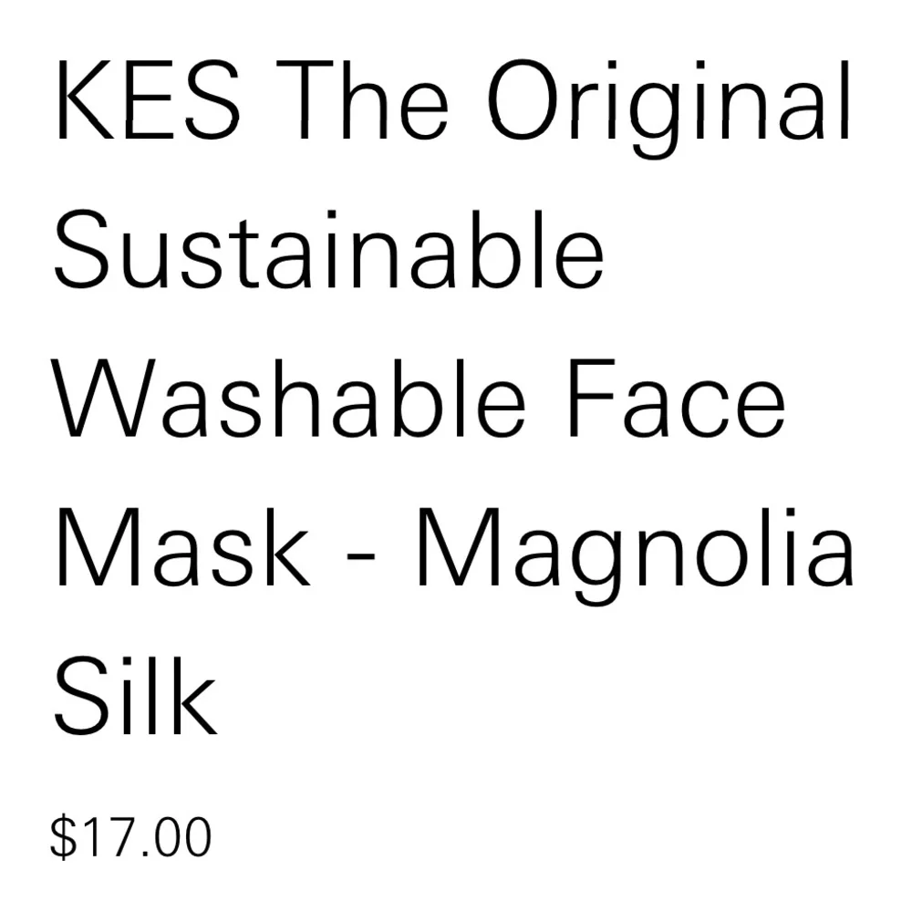 KES Magnolia Silk Face Mask